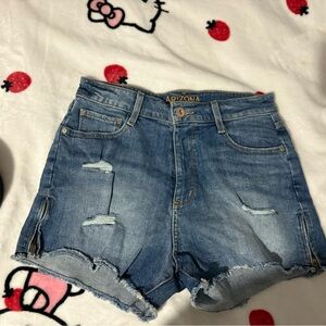 Juniors Arizona Distressed Jean Shorts